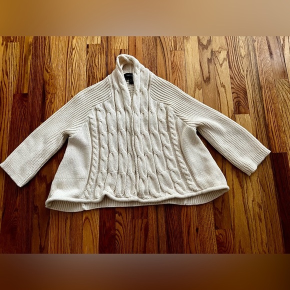Karen Kane Aztec Beige Open Front Cardigan Women Large 100 percent cotton - Picture 1 of 9